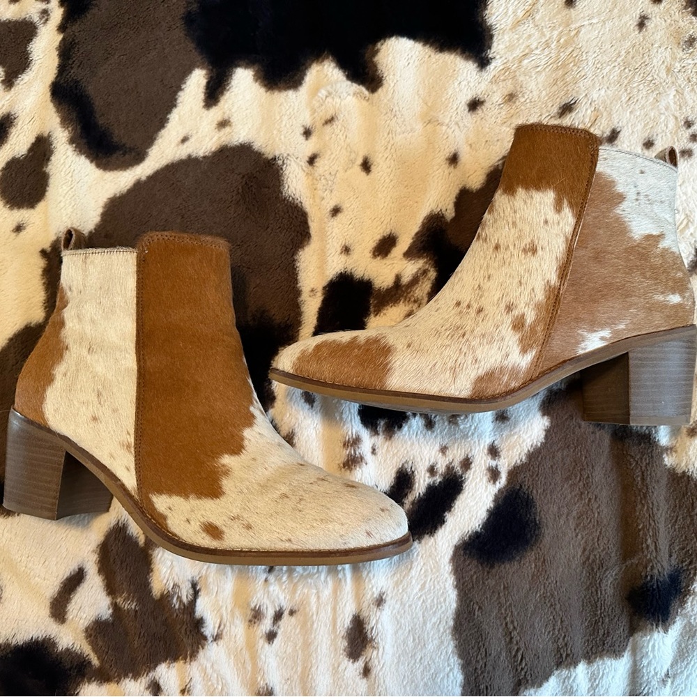 Cowhide booties
